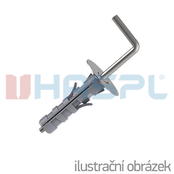 Kołek rozporowy HPK-L 12x45 mm z hakiem prostym, nylon - 1