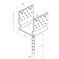 Lacznik belki do betonu przetlaczany Typ U 120x100x4,0 - 3/3